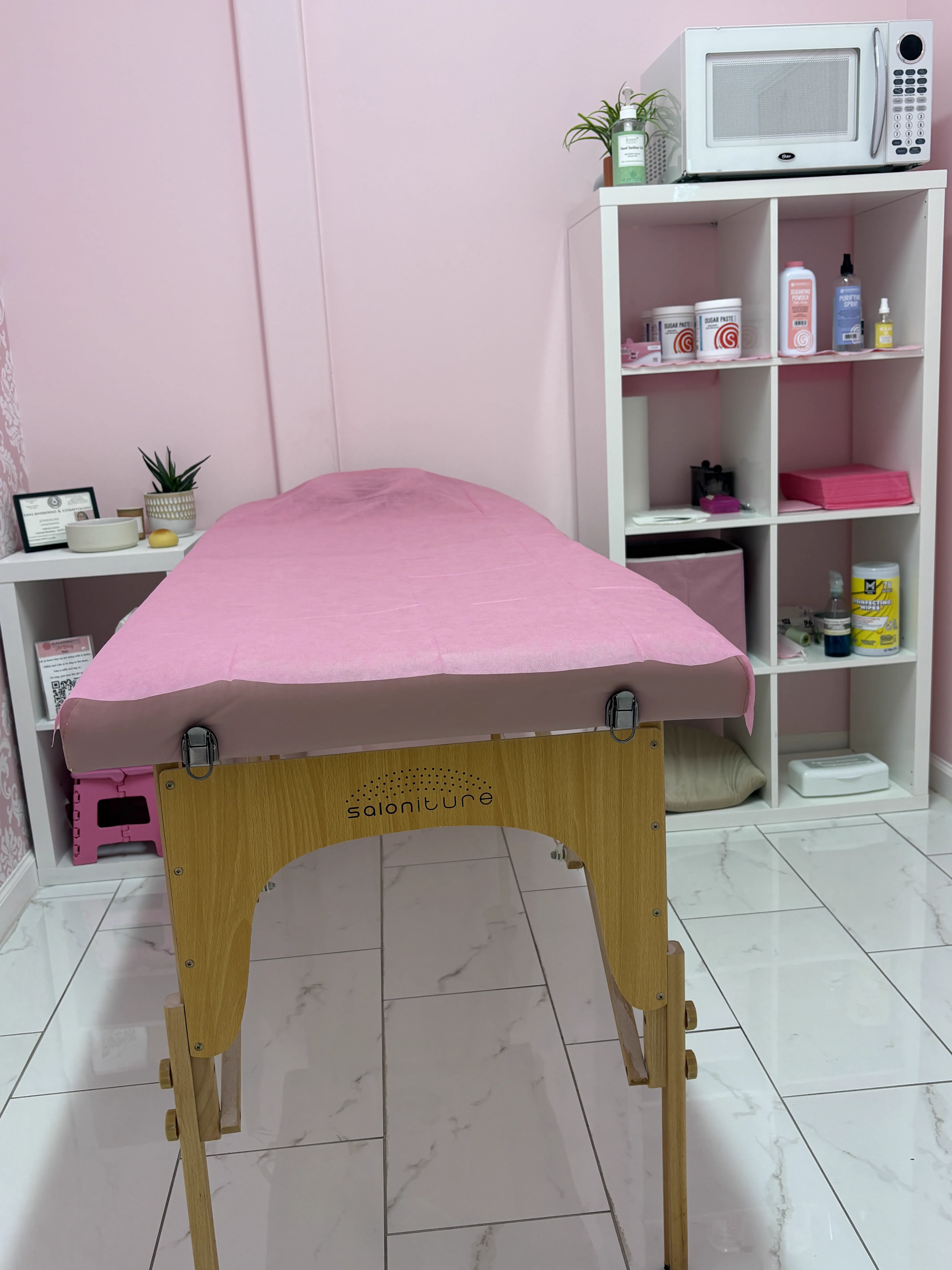 Inside Sugaring NYC McKinney beauty studio at 6720 Alma Rd Ste 300 McKinney TX — waxing, lash extensions, and body sugaring